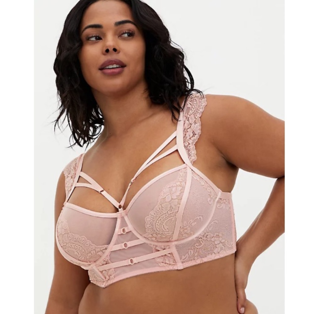 Torrid Light Pink Harness Bralette